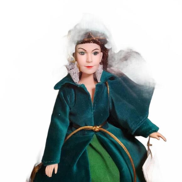 scarlett o'hara green dress Barbecue Prom Gone With The Wind Remake Dress Customize Size / Suspender Dress I Retro Fairy front hook and eye closing Franklin Heirloom Doll - Scarlett